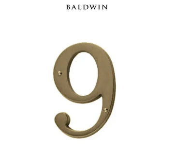 5" Baldwin "9" House Number